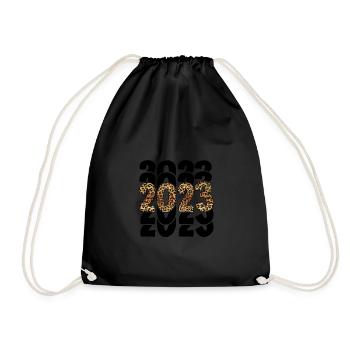 Joyeux Nouvel An 2023 Réveillon du Nouvel An Noël - Sac de sport léger - noir - Devant