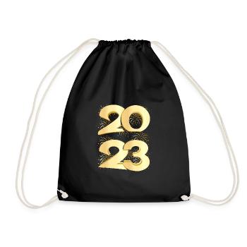 Joyeux Nouvel An 2023 Réveillon du Nouvel An Noël - Sac de sport léger - noir - Devant