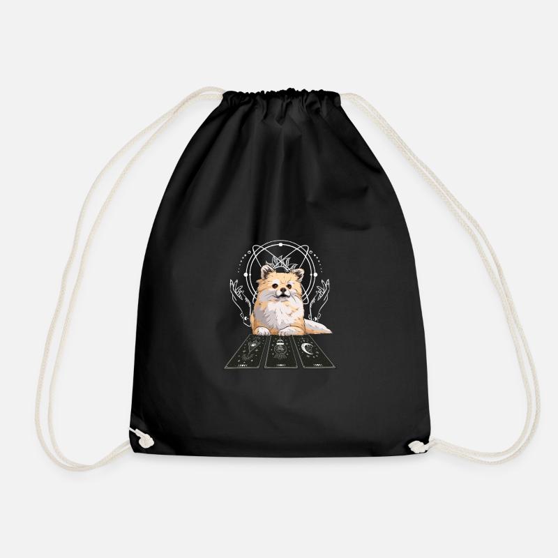Corgi Tarot Card Reader Cool Tarot Cartomancy - Turnbeutel - Schwarz