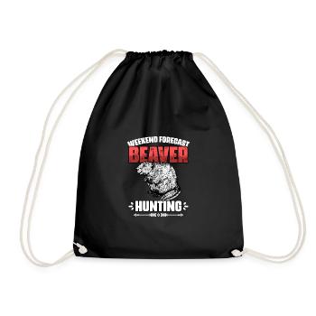 Prévisions de fin de semaine Impressionnant castor à la chasse pour un - Sac de sport léger - noir - Devant