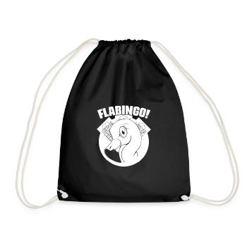 Classic Flabingo Flamingo Bingo For Bingo Player - Drawstring Bag - black - Front