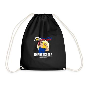 Awesome Filipina Girl Unbreakable For Pinay - Turnbeutel - Schwarz - Vorne