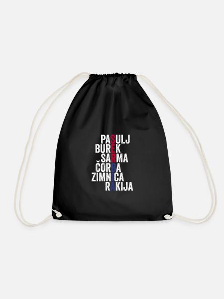 Cool Srbija Serbian Favorite Foods Serbia Lover - Turnbeutel - Schwarz