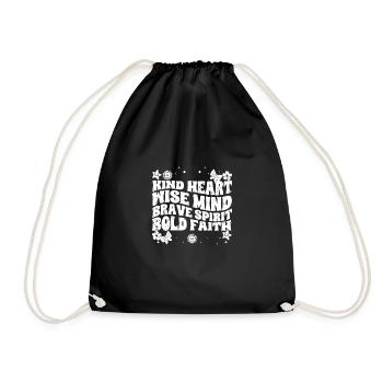 Classique Empathie Enfant Cœur Sage Courageux - Sac de sport léger - noir - Devant