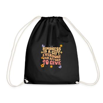 La gentillesse motivationnelle est un cadeau que tout le monde peut faire - Sac de sport léger - noir - Devant