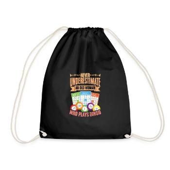 Ne sous-estimez jamais un bingo drôle de vieille femme - Sac de sport léger - noir - Devant