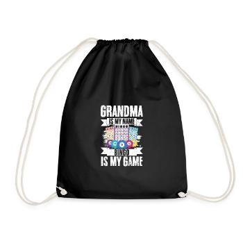 Grand-mère est mon nom Bingo est mon jeu Bingo drôle - Sac de sport léger - noir - Devant