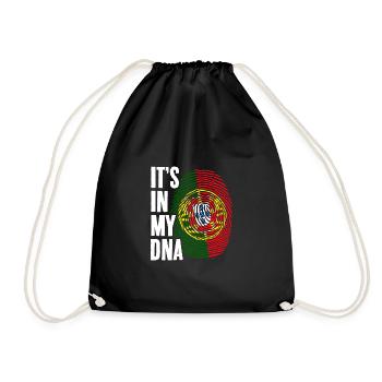 Awesome Portugal Fingerprint It's In My DNA - Turnbeutel - Schwarz - Vorne