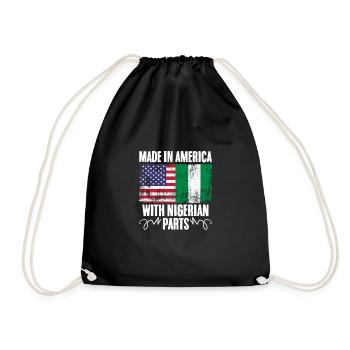 Made In America Pièces nigérianes amusantes pour le - Sac de sport léger - noir - Devant