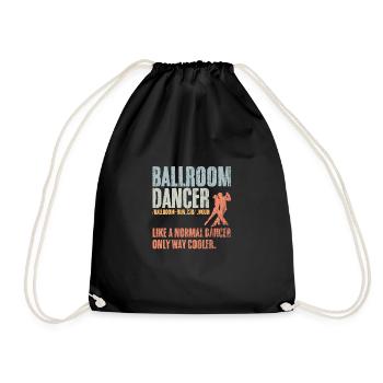 Danseuse de salon vintage comme une danseuse normale uniquement - Sac de sport léger - noir - Devant
