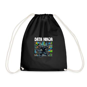 Data Ninja Funny Data Science Deep Learning For - Drawstring Bag - black - Front