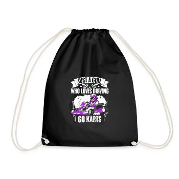 Juste une fille qui aime les courses de karting géniales - Sac de sport léger - noir - Devant