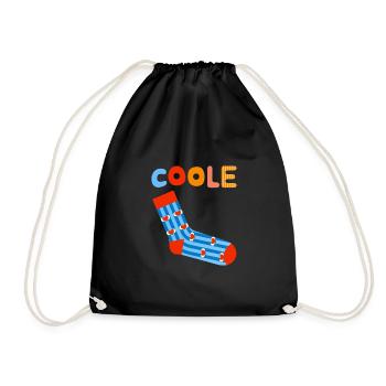 Chaussette cool - design motivant amusant - Sac de sport léger - noir - Devant