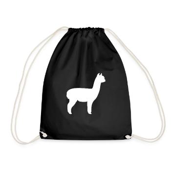 alpaca - Drawstring Bag - black - Front
