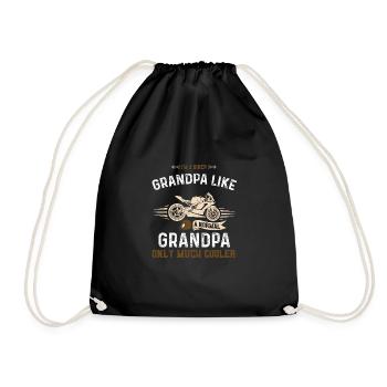 Je suis un grand-père motard comme une Norma... - Sac de sport léger - noir - Devant