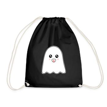 T-shirt d’Halloween Ghost spooky chemise mignonne - Sac de sport léger - noir - Devant