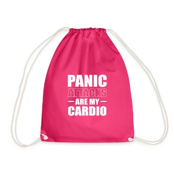 Des attaques de panique cardio. Avec des maladies mentales - Sac de sport léger - fuchsia - Devant