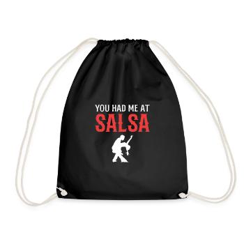 Me in salsa. Artist Gift - Drawstring Bag - black - Front