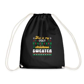 Das ist mein hässlicher Weihnachtspullover - Turnbeutel - Schwarz - Vorne