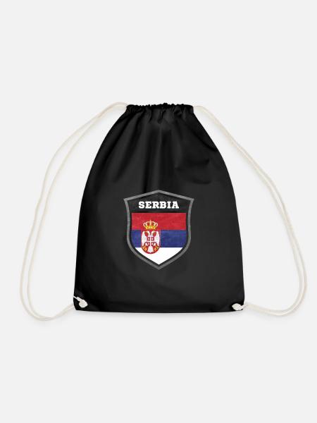 Serbien Schild Logo Emblem - Turnbeutel - Schwarz