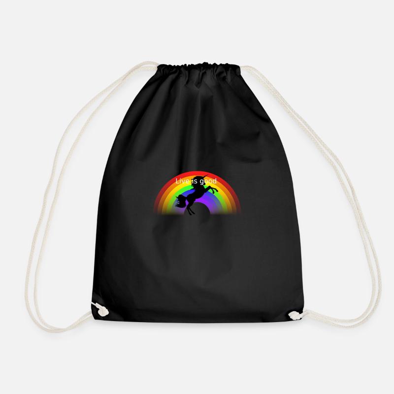 Rainbow - Turnbeutel - Schwarz