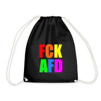 Fck afd - Turnbeutel - Schwarz - Vorne