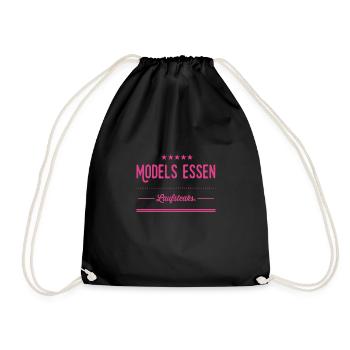 MODELS essen Lauf STEAKS +++ Funny and New Design! - Turnbeutel - Schwarz - Vorne