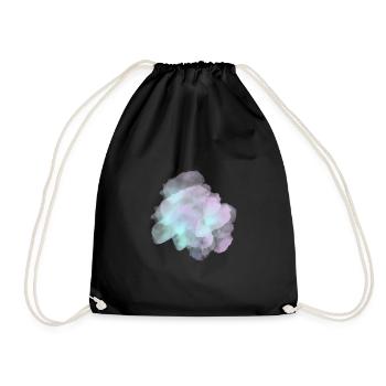 splash bunt farbe muster aufdruck comic style - Turnbeutel - Schwarz - Vorne