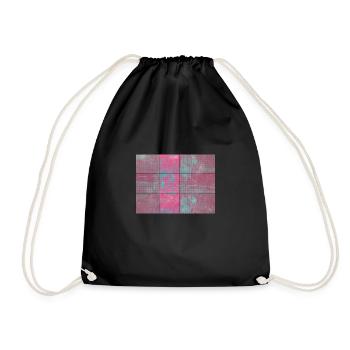 Art print big dog / pink - Drawstring Bag - black - Front