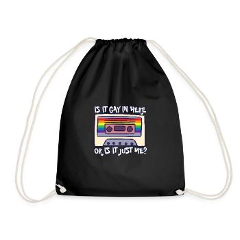 Est-ce gay ici LGBTQ Ally Trans Gay Pride Arc-en-ciel - Sac de sport léger - noir - Devant