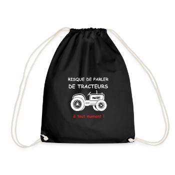 Risque de parler de tracteur - Sac de sport léger - noir - Devant