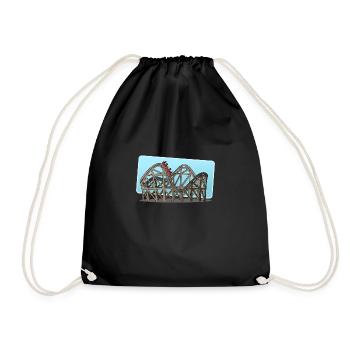 roller coaster - Drawstring Bag - black - Front