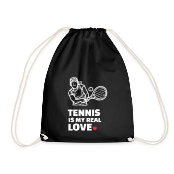 Ich Liebe Tennis - Turnbeutel - Schwarz - Vorne