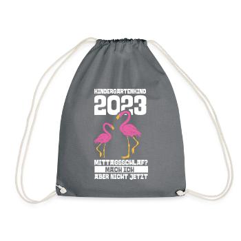 Flamingo Kita Kindergarten 2023 - Turnbeutel - Grau - Vorne