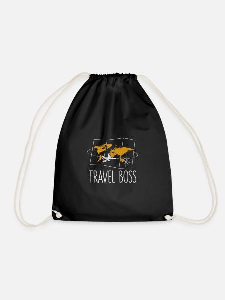 Travel Boss Road Trip Traveler Adventure - Turnbeutel - Schwarz
