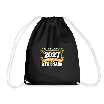 Remise des diplômes de 8e année Classe future de 2027 9e - Sac de sport léger - noir - Devant