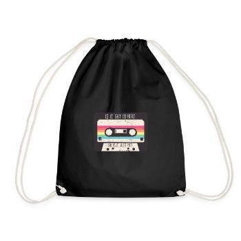 Est-ce gay ici LGBTQ Ally Trans Gay Pride Arc-en-ciel - Sac de sport léger - noir - Devant