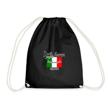 Perfekt Italienisch Geschenk - Turnbeutel - Schwarz - Vorne