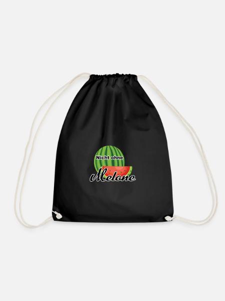 Melone Wassermelone Somme - Turnbeutel - Schwarz