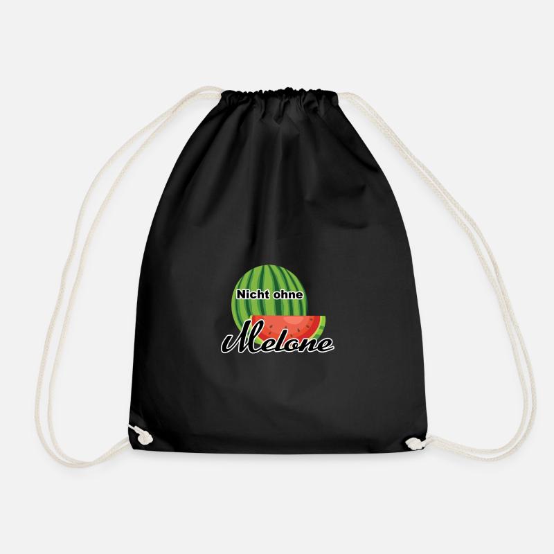 Melone Wassermelone Somme - Turnbeutel - Schwarz