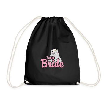 Équipe Bride Cat Engagement Enterrement de vie de garçon - Sac de sport léger - noir - Devant