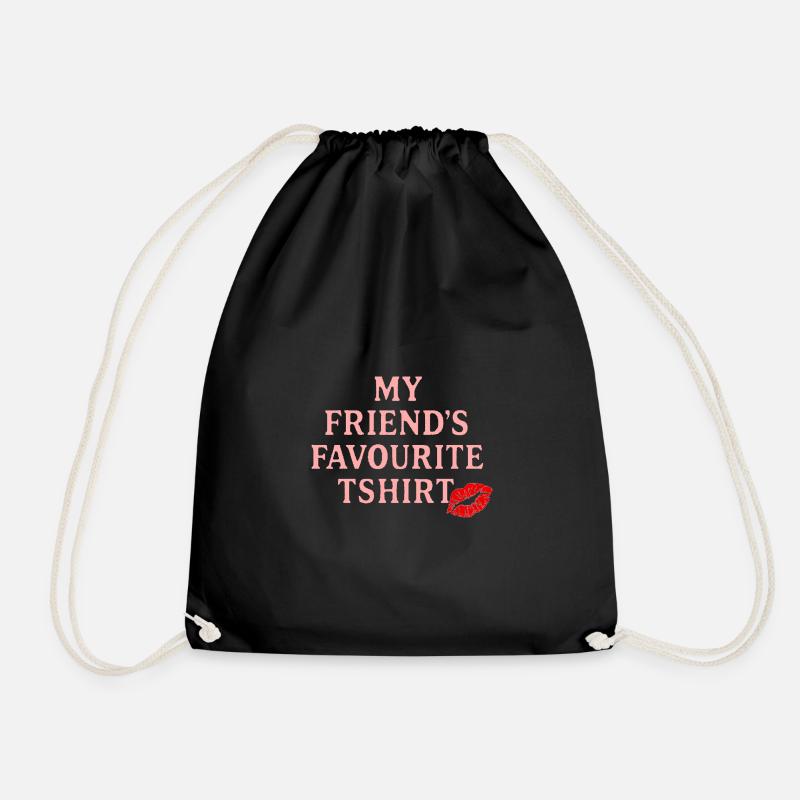 Persönliche Freundschaft T-Shirt - Turnbeutel - Schwarz