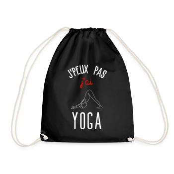 J peux pas j ai Yoga - Sac de sport léger - noir - Devant