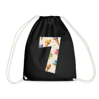 GLACE NUMÉRO 7 ANS GLACE 7E ANNIVERSAIRE - Sac de sport léger - noir - Devant