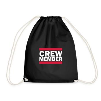 Crew Member - Team Staff Design - Drawstring Bag - black - Front