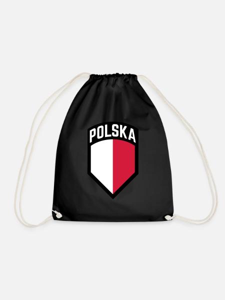 Polska Flagge Wappen Geschenk - Turnbeutel - Schwarz