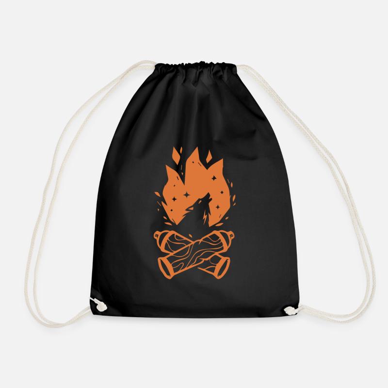 Spraydose Feuer - Wolf - Turnbeutel - Schwarz