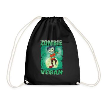 Idée de cadeau de végétarien végétarien - Sac de sport léger - noir - Devant