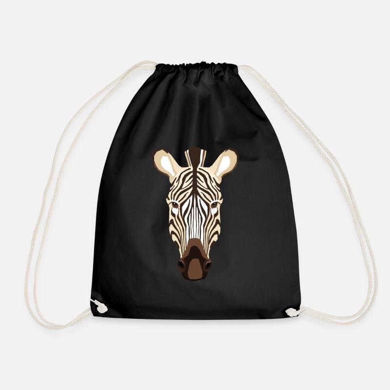 Zebra - Turnbeutel - Schwarz