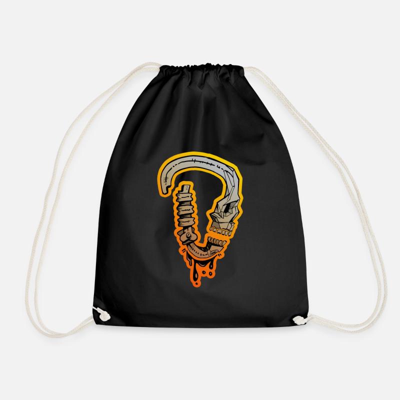 Karabiner Skull - Climbing Shirt - Turnbeutel - Schwarz